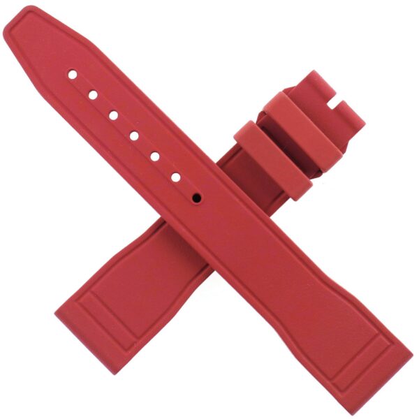 authentic iwc rubber strap pilot's watch easx change 20 18/120 80 red