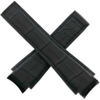 Authentic TAG Heuer Carrera Watch Strap with End-Links - Leather/Rubber - Black