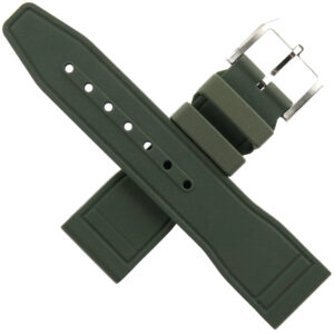 authentic iwc rubber strap pilot's watch easx change 21 18/100 60 khaki green