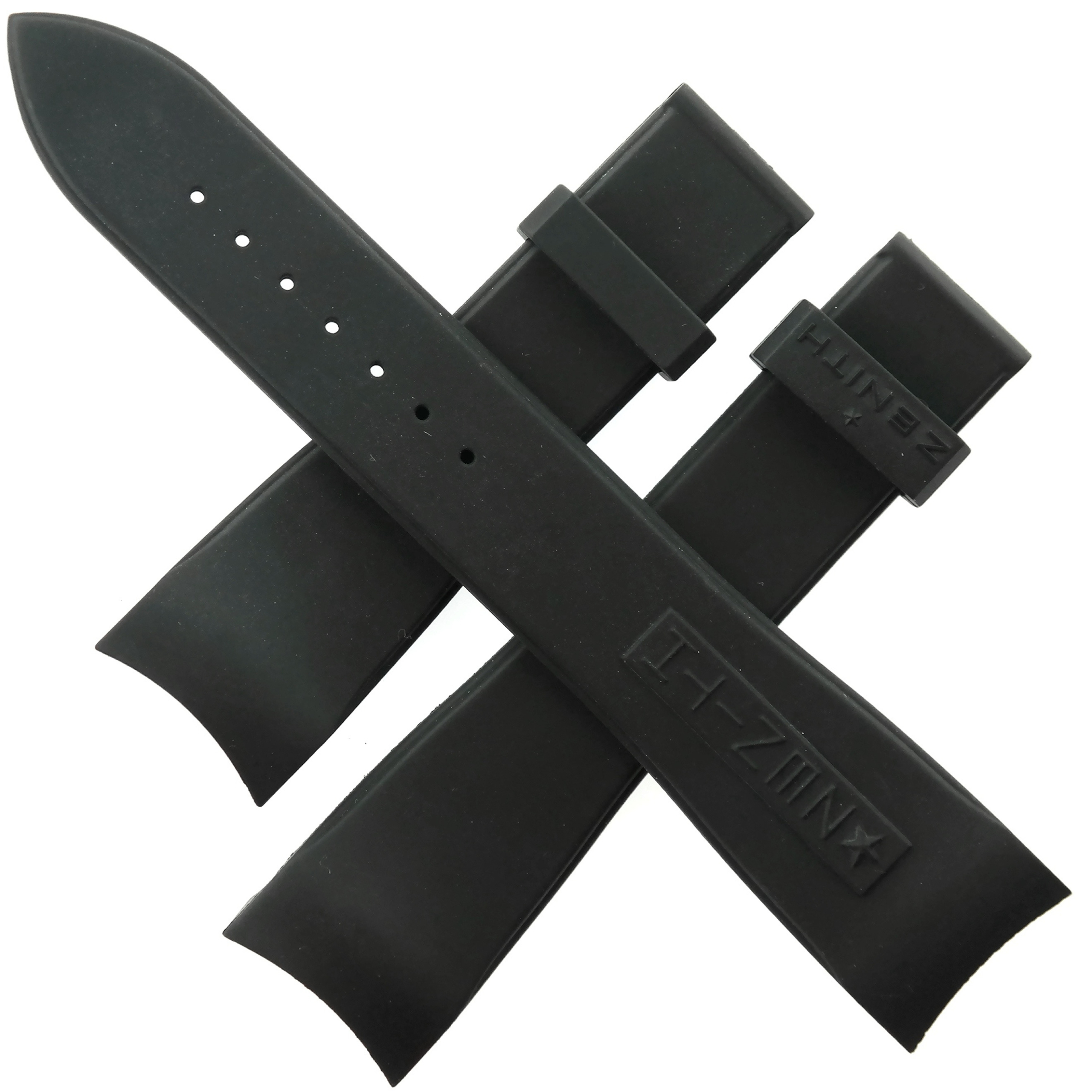 Authentic ZENITH 3-piece Watch Strap - 22-18/125-85(70) - Rubber