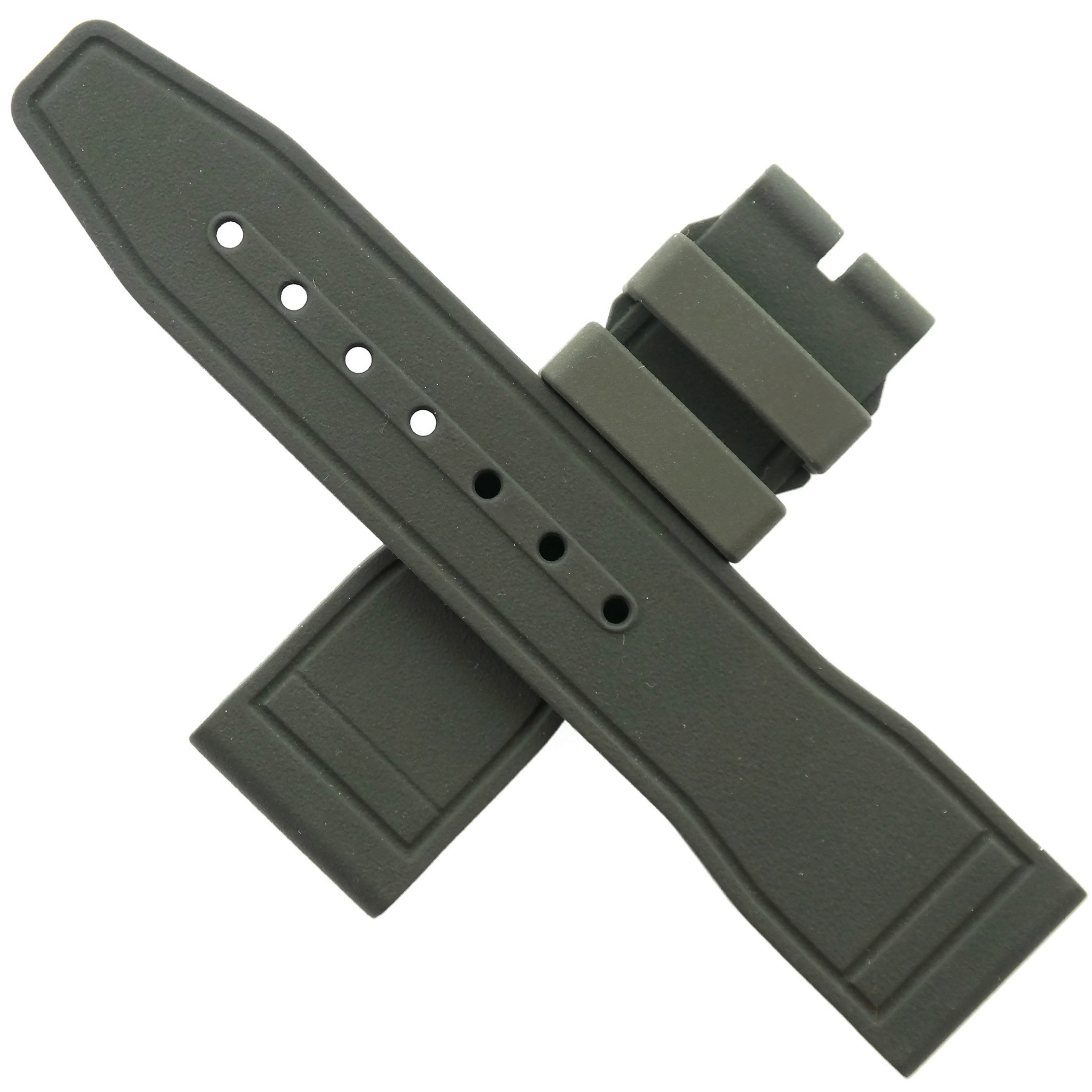 Authentic IWC Rubber Strap - Pilot's Watch EasX-CHANGE - 21-18/100-60 - Khaki green