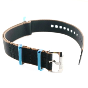 TAG HEUER AUTAVIA Black and brown Fabric Strap BC0961 - 21 mm