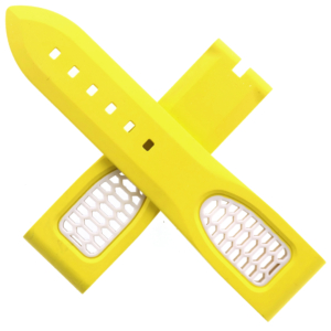 tudor honeycomb glow in the dark watch strap 22 20/15 70 rubber yellow