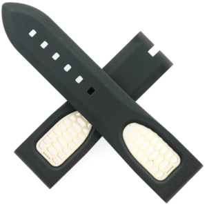 tudor honeycomb glow in the dark watch strap 22 20/105 70 rubber black