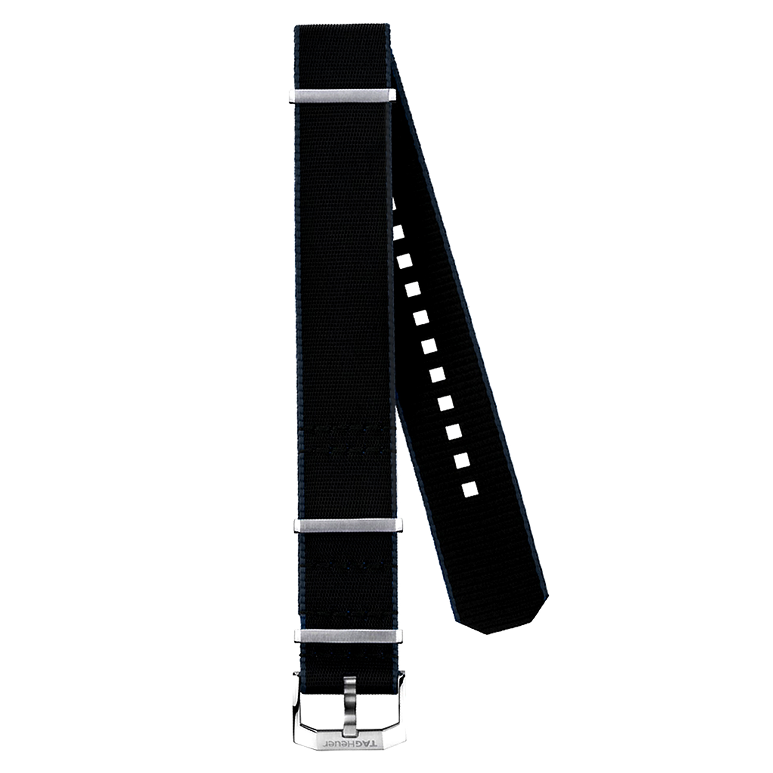 TAG HEUER AUTAVIA Black and Black Fabric Strap - 21 mm