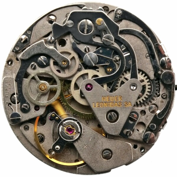 heuer leonidas valjoux 7734 bi compax chronograph watch movement