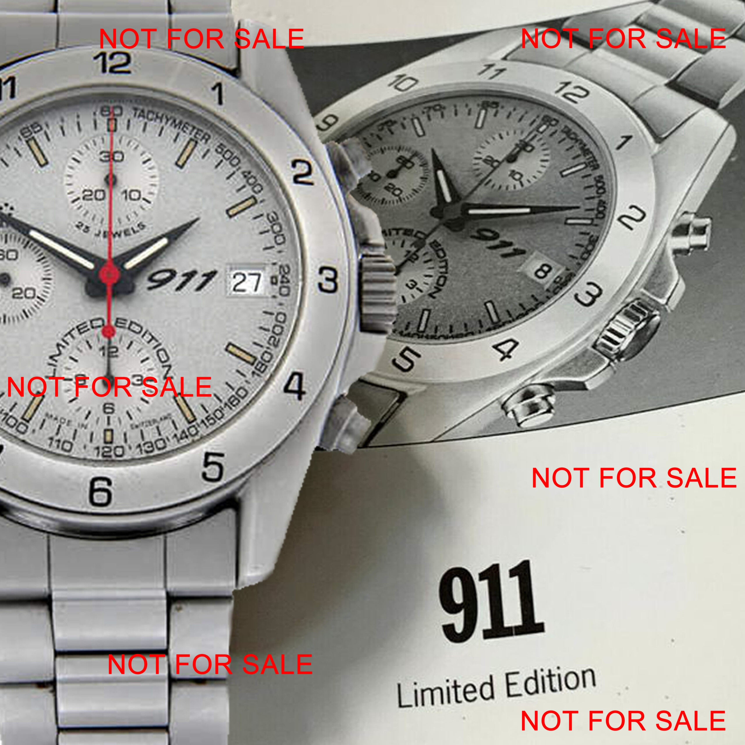 swiss made original watch case for eterna porsche 911 valjoux 7750