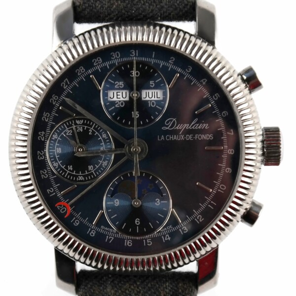 swiss made chronograph automatic moon phases full calendar watch valjoux 7751