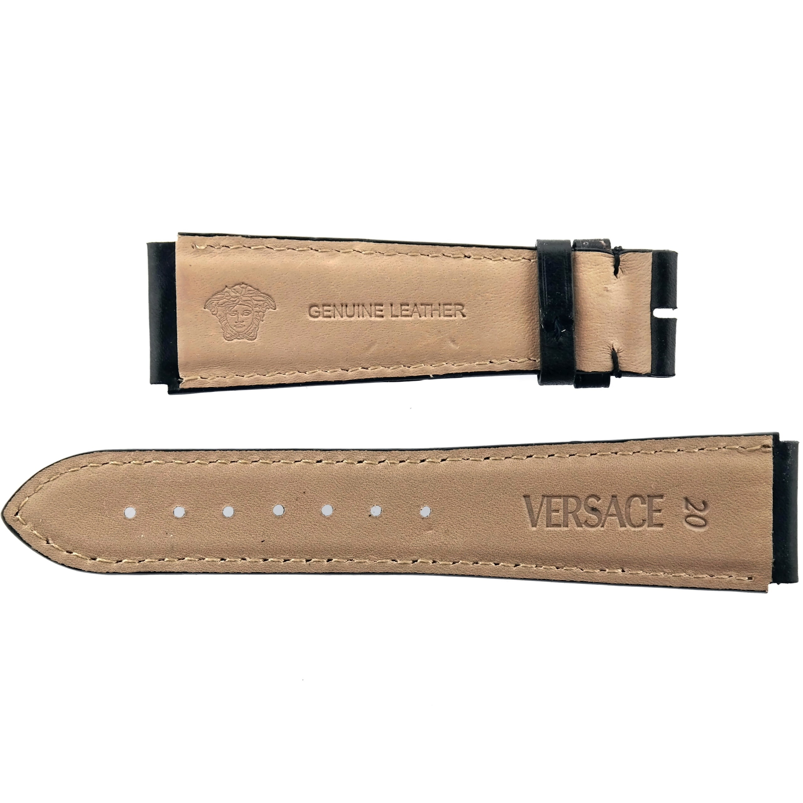 authentic versace watch strap genuine leather 20 mm