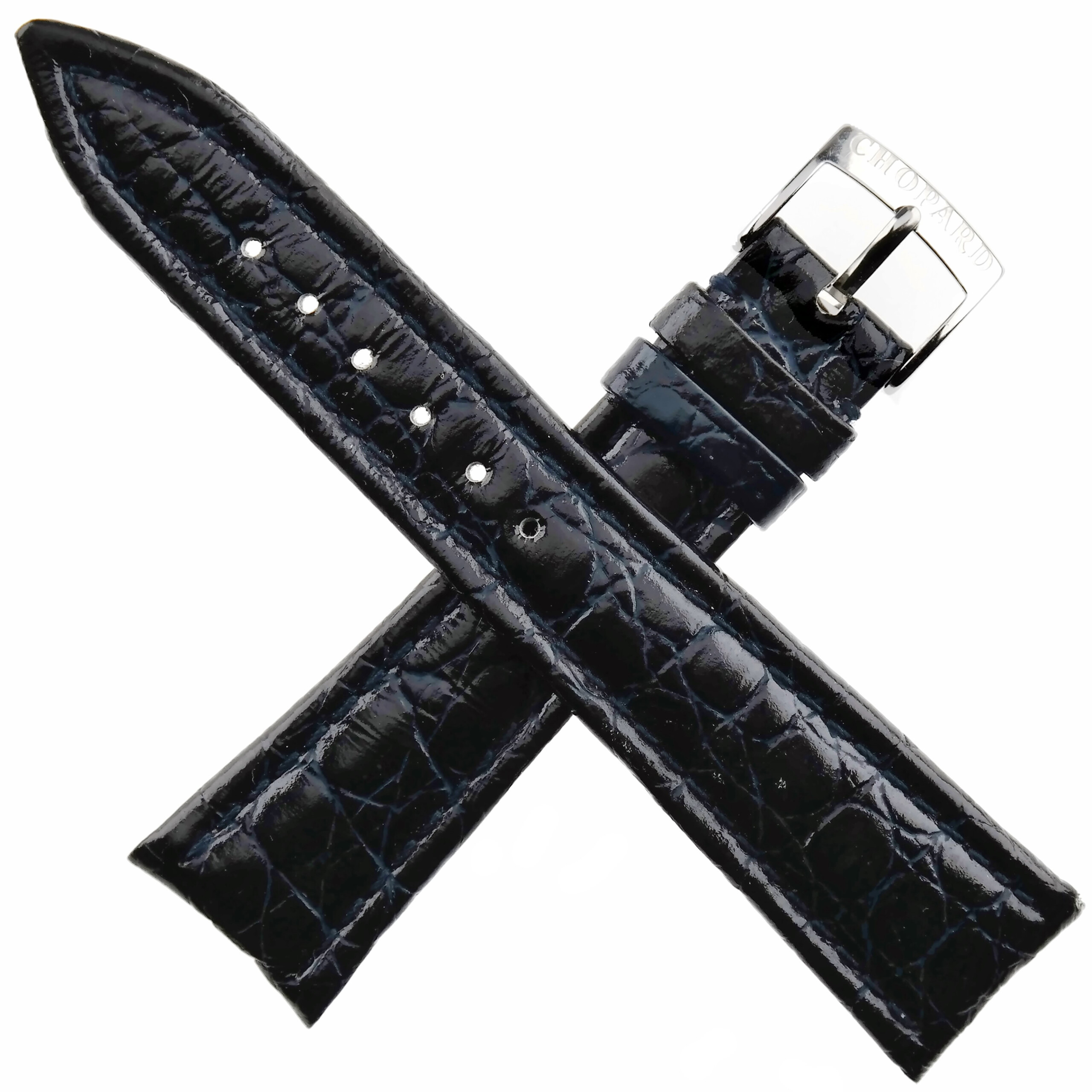 Authentic CHOPARD Curved Ends Watch Strap 21/16 110/70 with Original Buckle