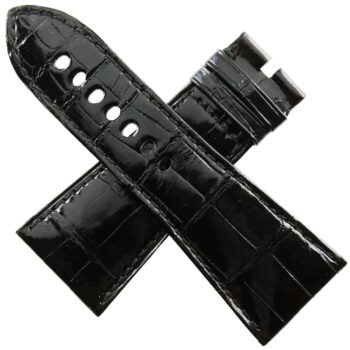 For CARTIER Tank Divan - Luxury Watch Strap - 29-22/105-70 - Lacquered Black