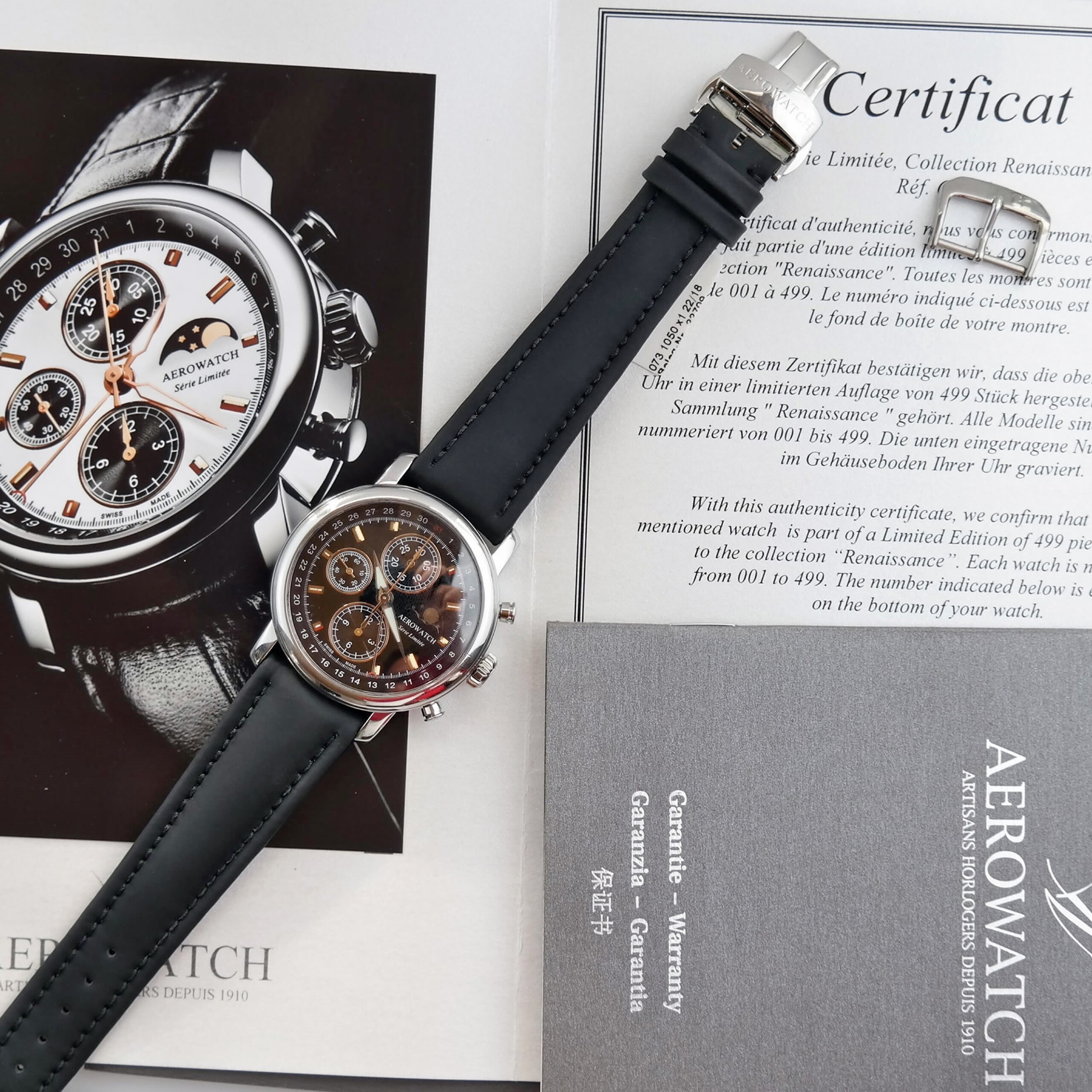 AEROWATCH - Renaissance - Cal. 7750 CCL3H Chronograph Moon-Phases Swiss Watch