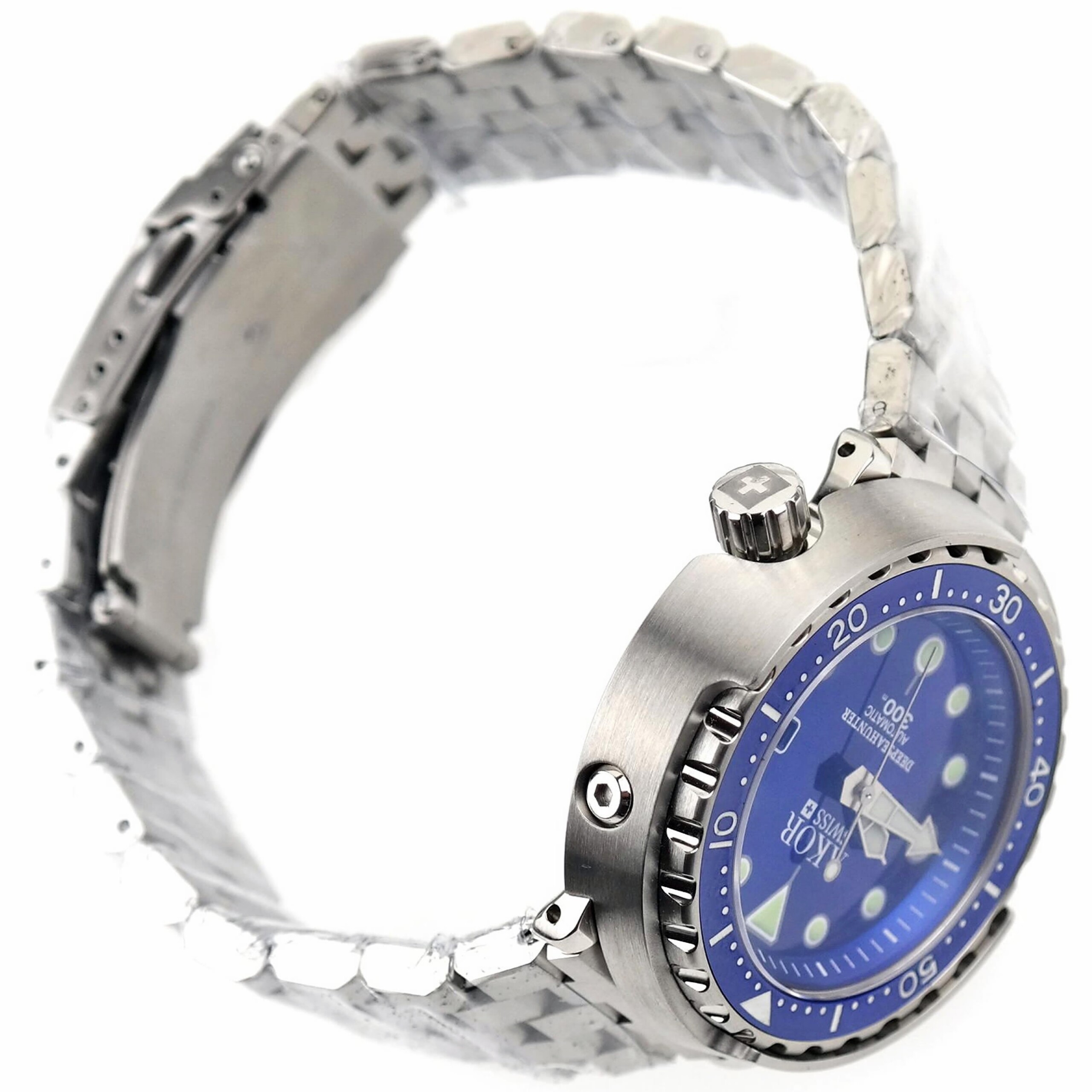 AKOR SWISS - DEEP SEA HUNTER Automatic Watch - Diving 300 M - Navy Blue