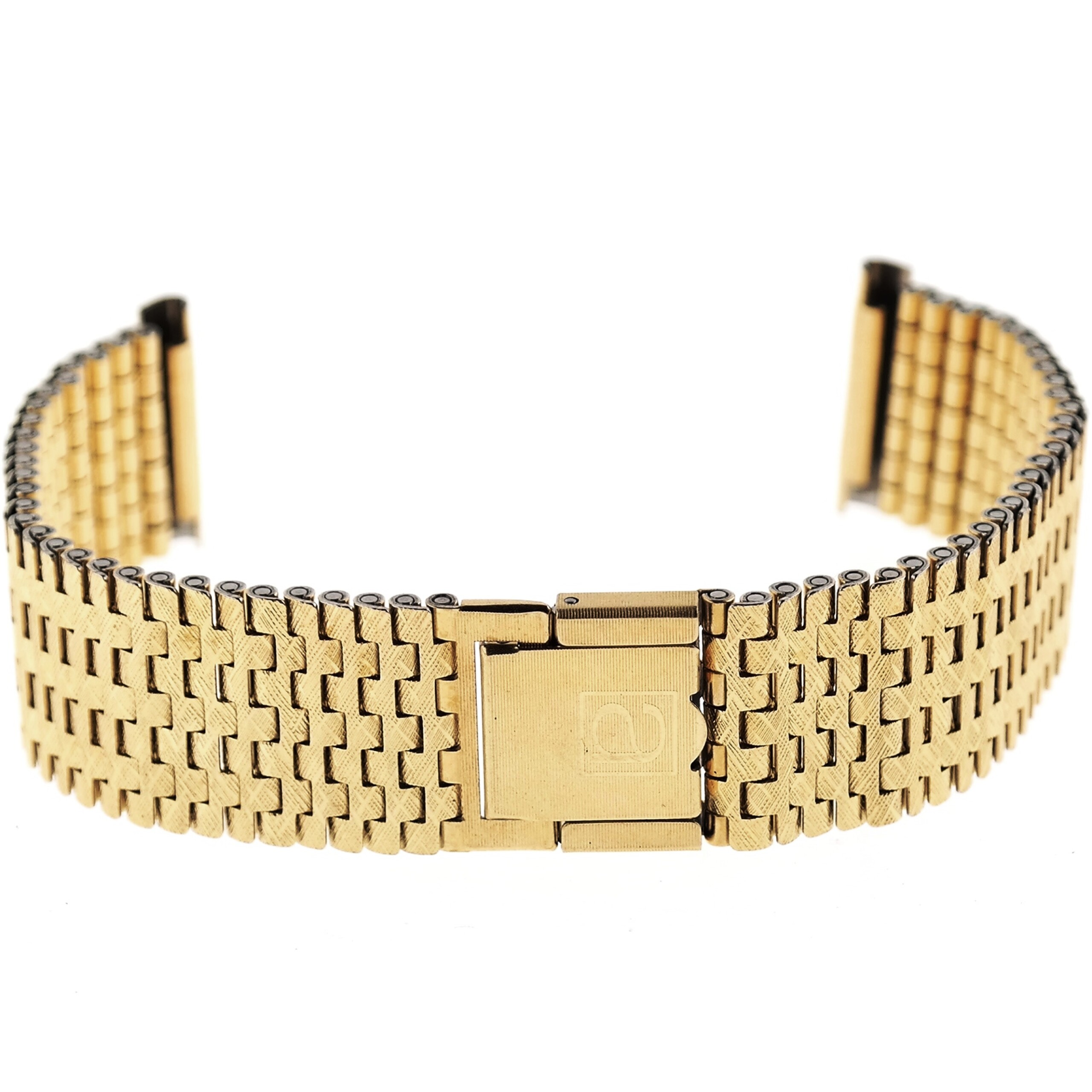 Authentic 7-row NSA - NOVAVIT SA - Swiss Made Gold Plated Watch Bracelet - 20 mm