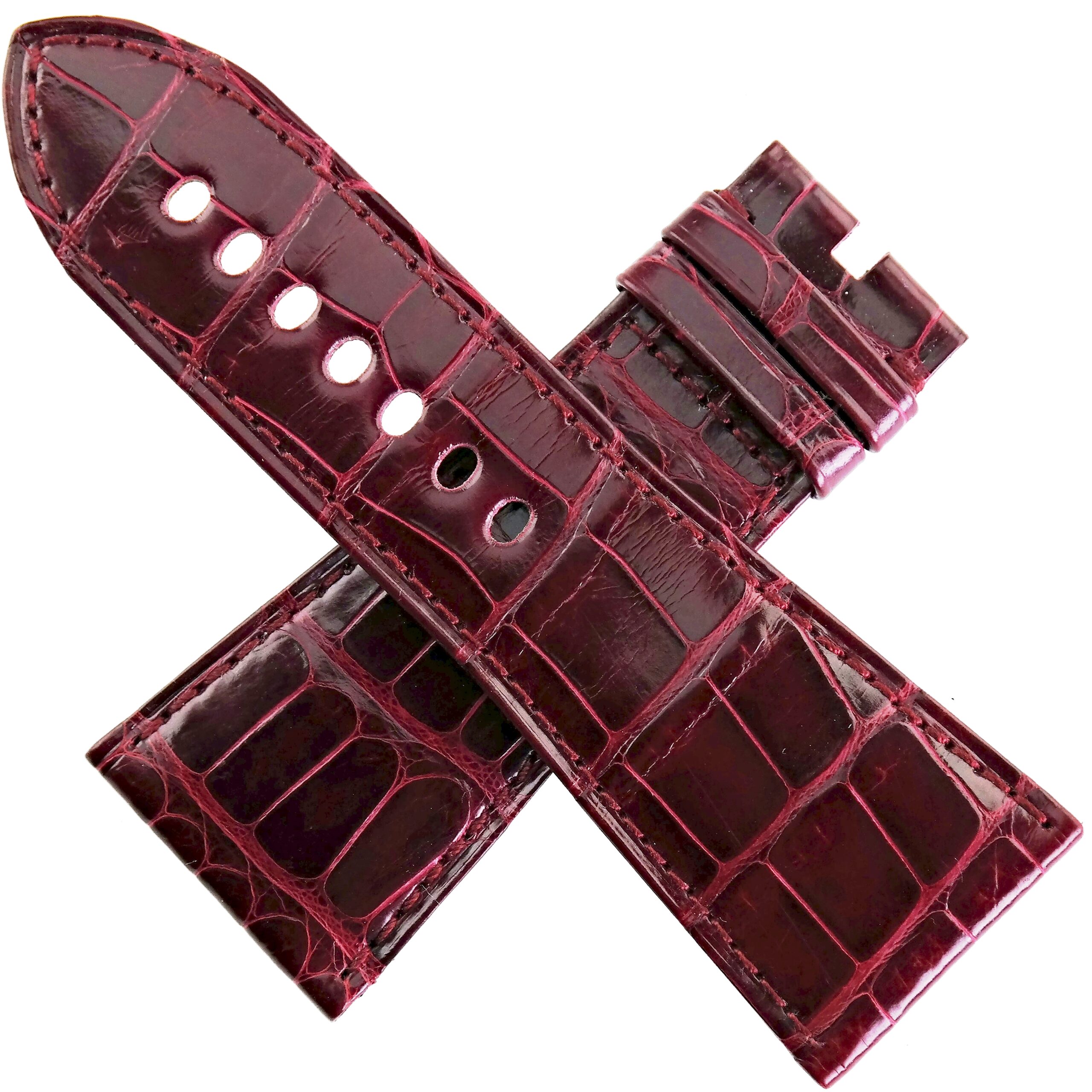 Authentic CARTIER Tank Divan - Luxury Watch Strap - 29-22/105-70 - Bordeaux