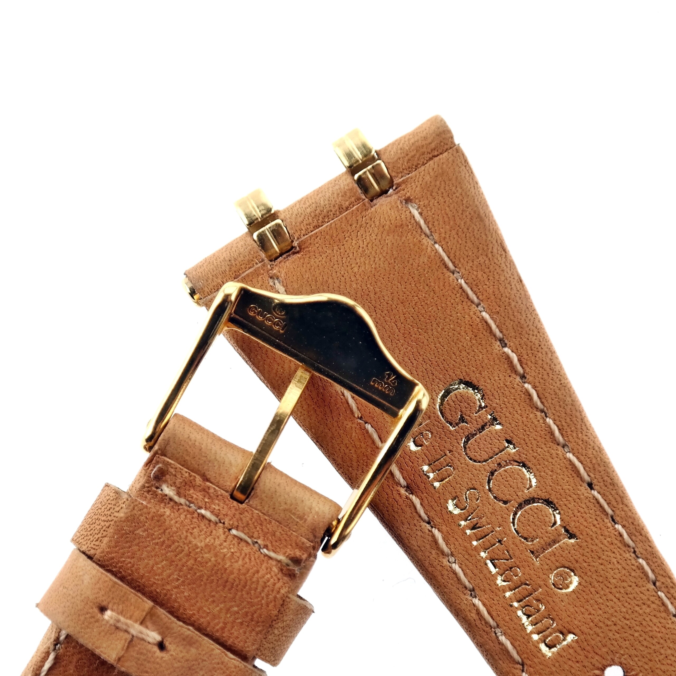 Authentic GUCCI Watch Strap - Lacquered Leather - 22 mm - Made in Switzerland