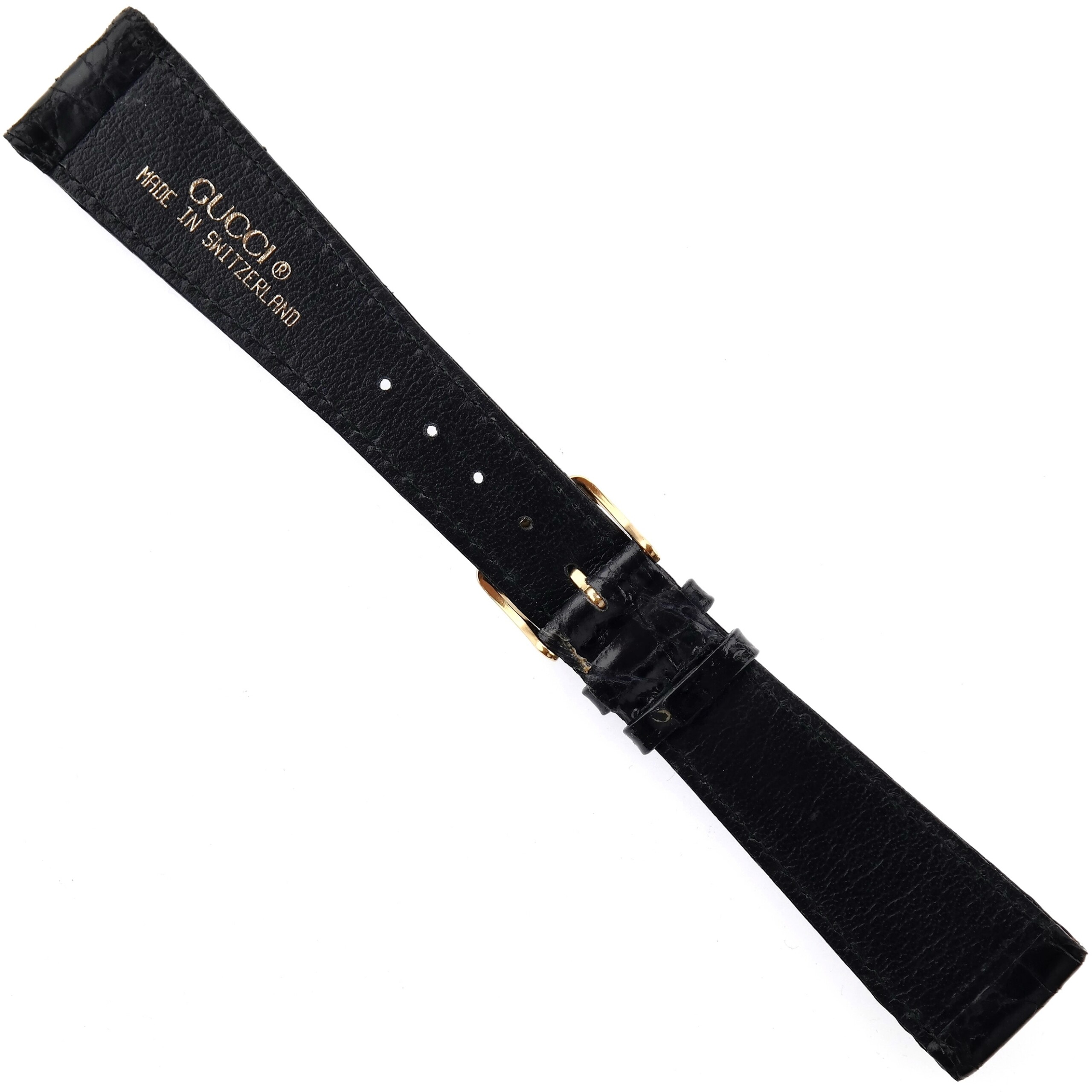 Authentic GUCCI Watch Strap - Lacquered Leather - 22 mm - Made in Switzerland