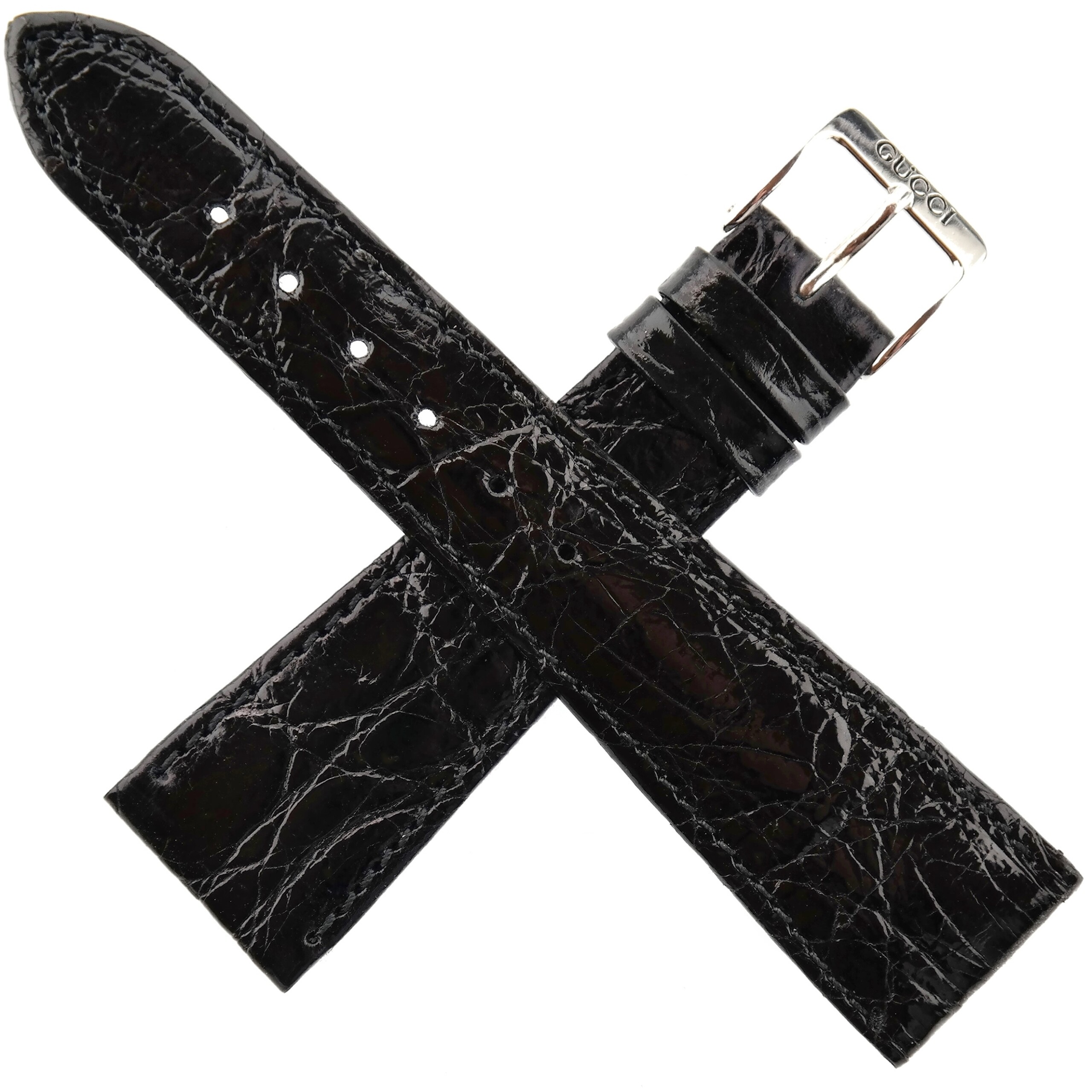 Authentic GUCCI Watch Strap - Lacquered Leather - 22 mm - Made in Switzerland