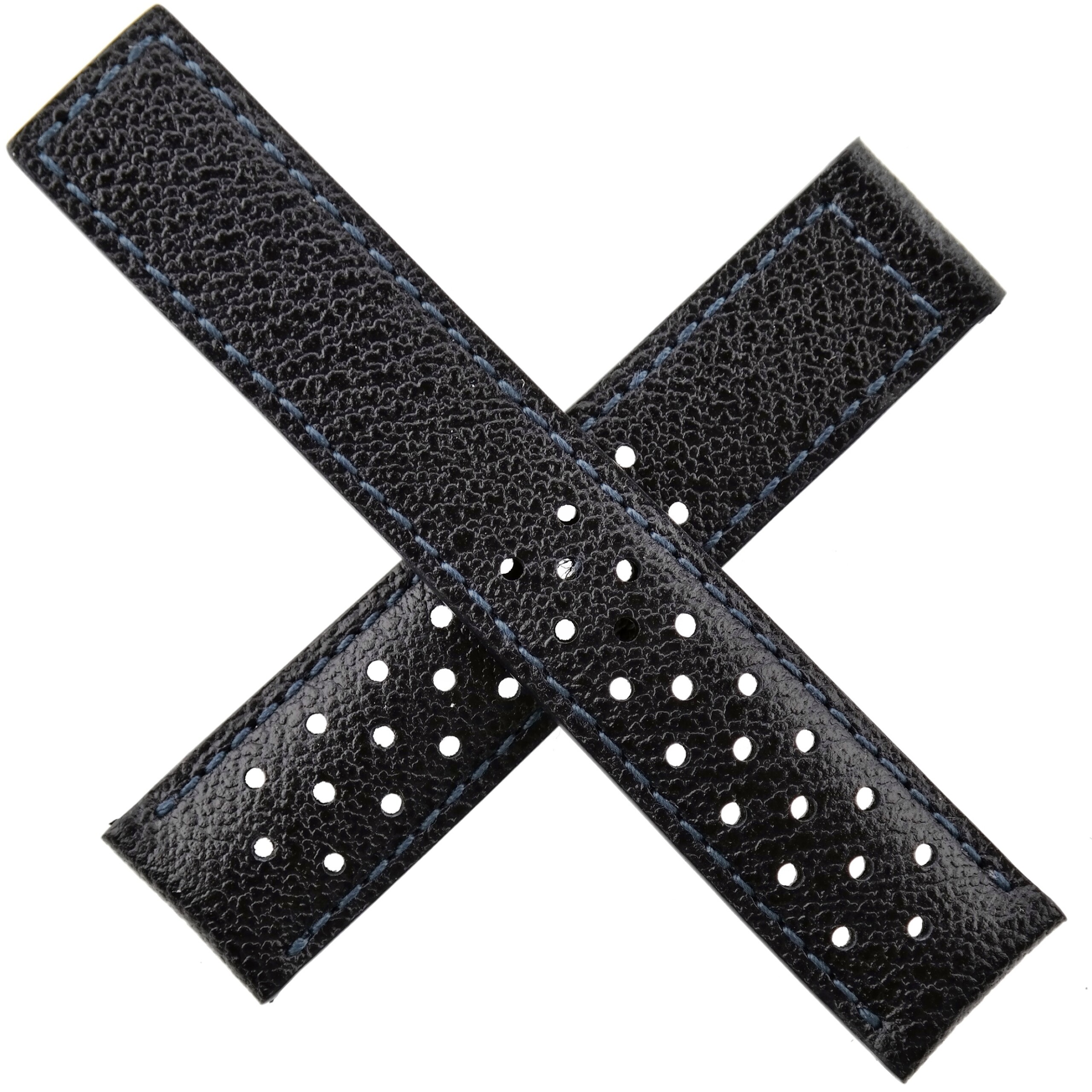 Authentic HEUER Re-Edition Perforated Watch Strap - 19 mm
