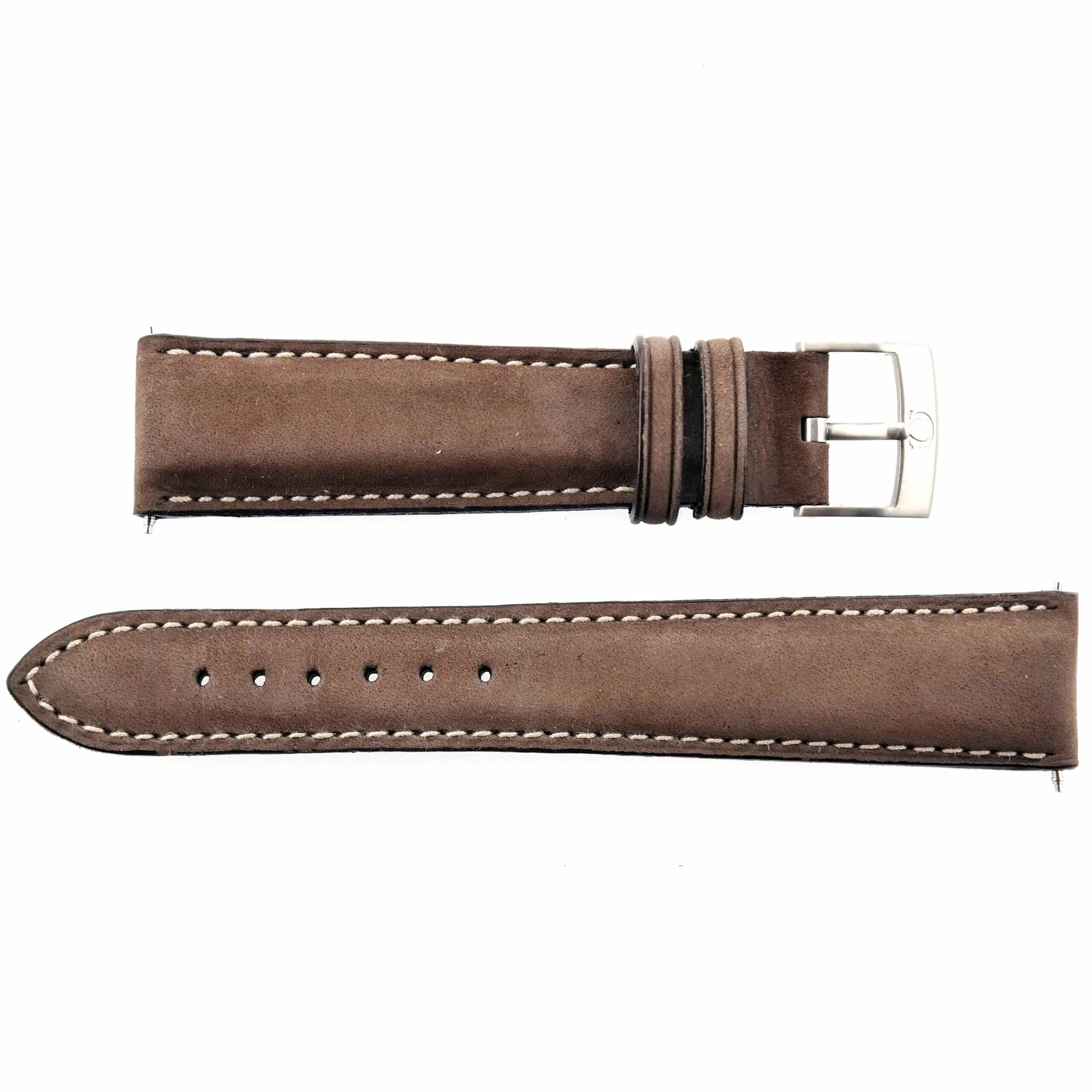 Authentic OMEGA - 0483038 - 19 mm Nubuck Leather Watch Strap