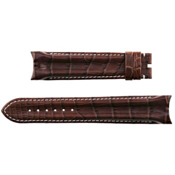 Authentic OMEGA Speedmaster Strap - 20 mm - Curved Ends - Double Ridged - Brown