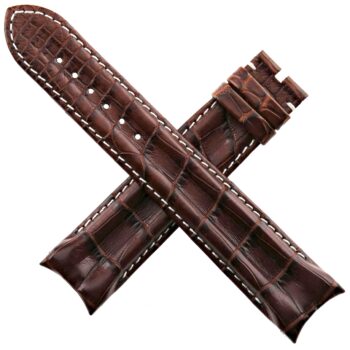 Authentic OMEGA Speedmaster Strap - 20 mm - Curved Ends - Double Ridged - Brown