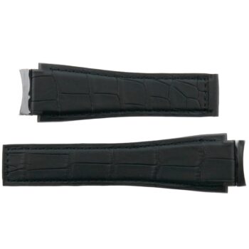 Authentic TAG Heuer Carrera Watch Strap with End-Links - Leather/Rubber - Black