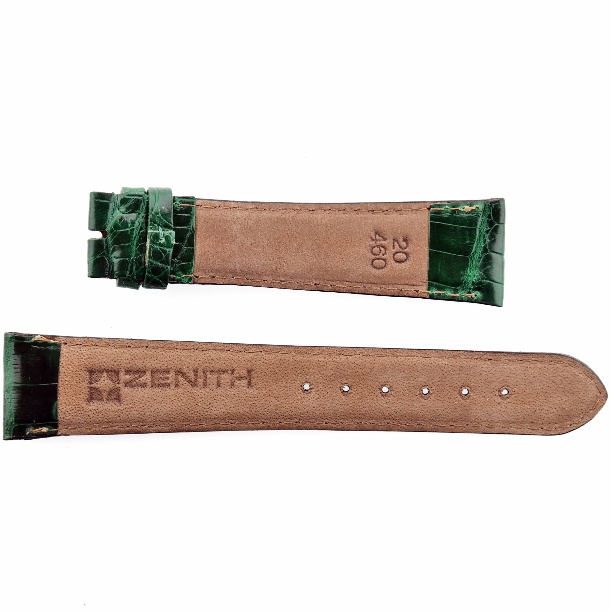 Authentic ZENITH - 20-460 - Leather Watch Strap - Swiss Made - 20 mm