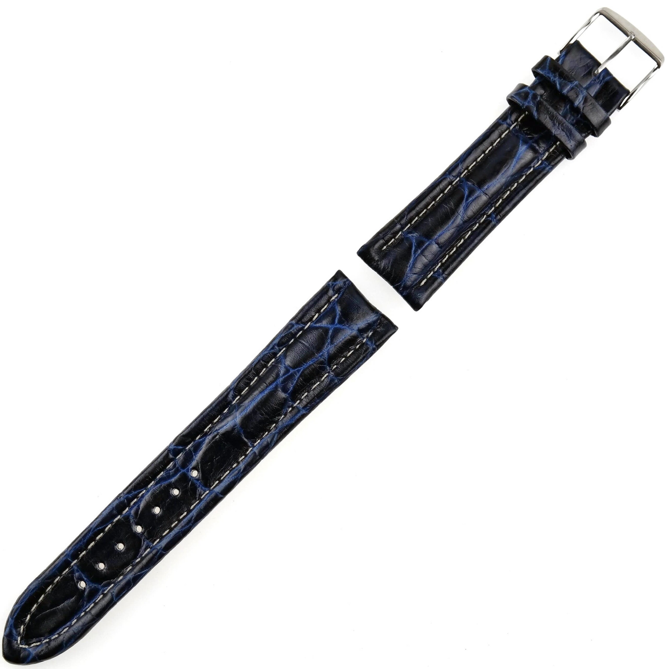 BREIL - Leather Watch Strap - 20 mm - Swiss Made - Blue