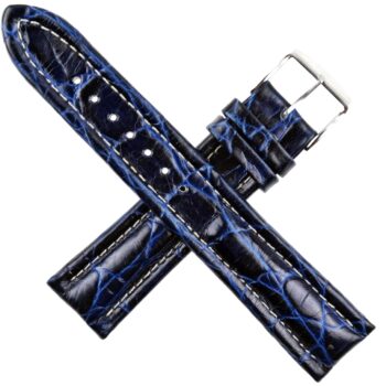 BREIL - Leather Watch Strap - 20 mm - Swiss Made - Blue