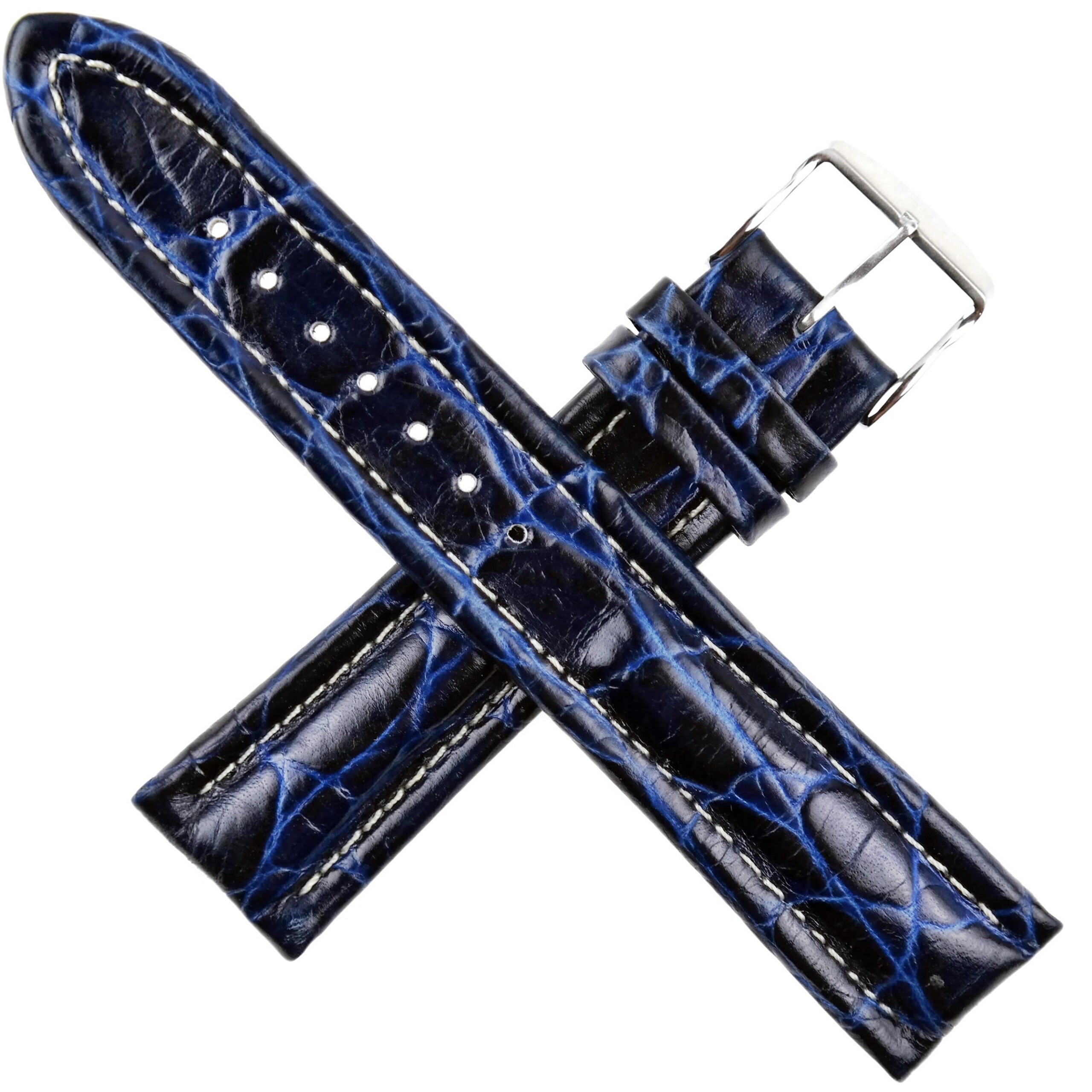 BREIL - Leather Watch Strap - 20 mm - Swiss Made - Blue