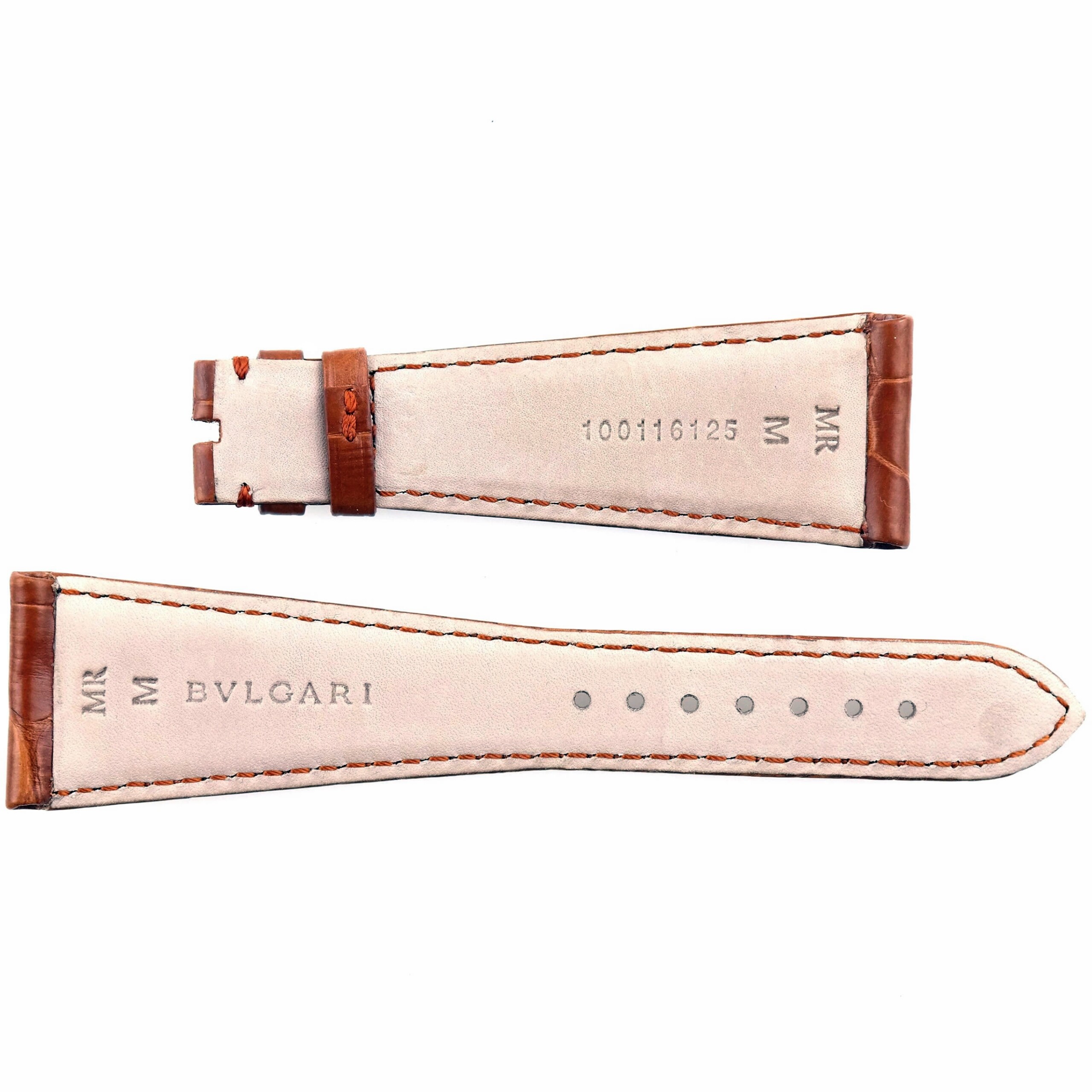 BVLGARI - Luxury Watch Strap - 26 mm - Genuine Leather - Brown