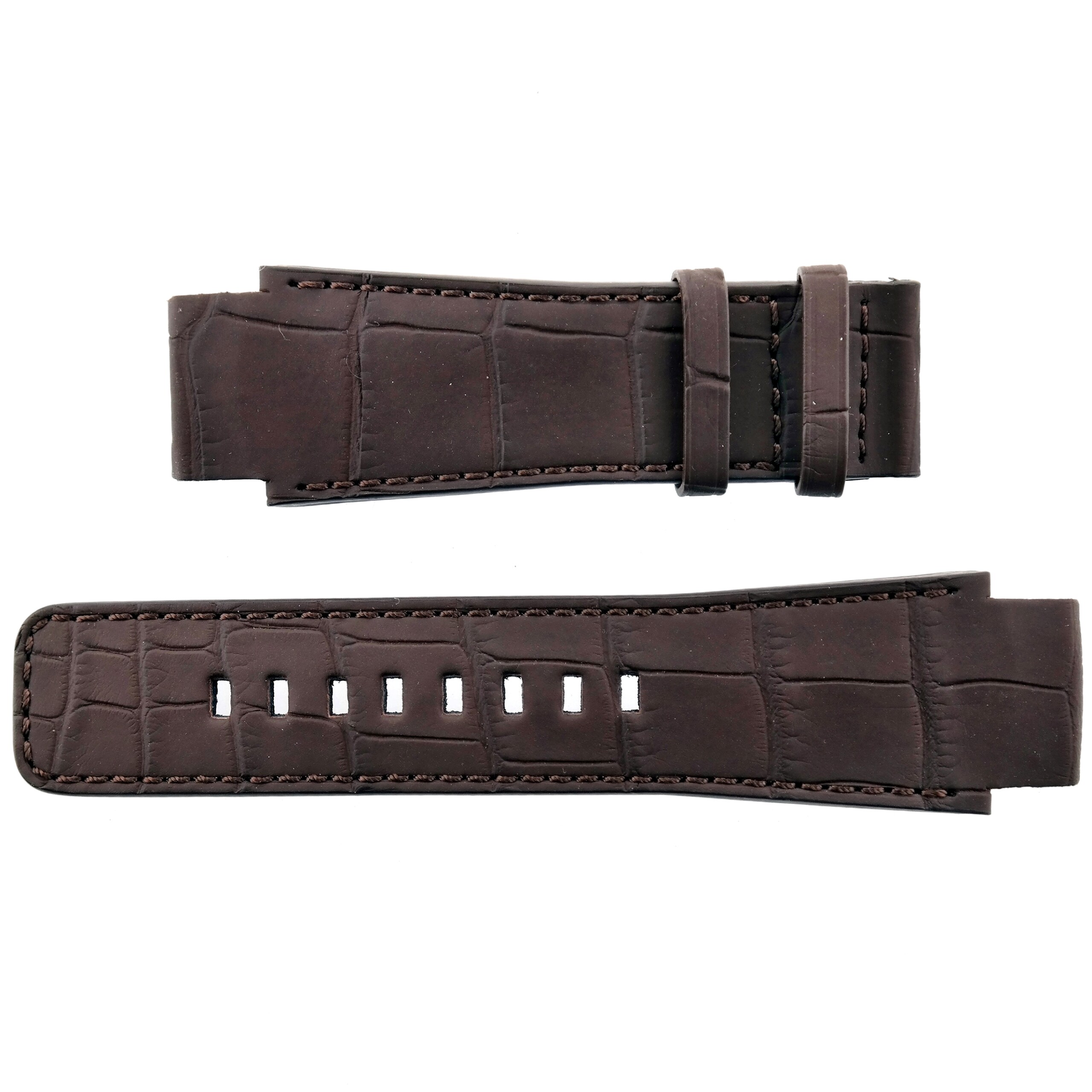 CLERC Geneve - Hydroscaph - Leather Watch Strap - Brown - Genuine Gator