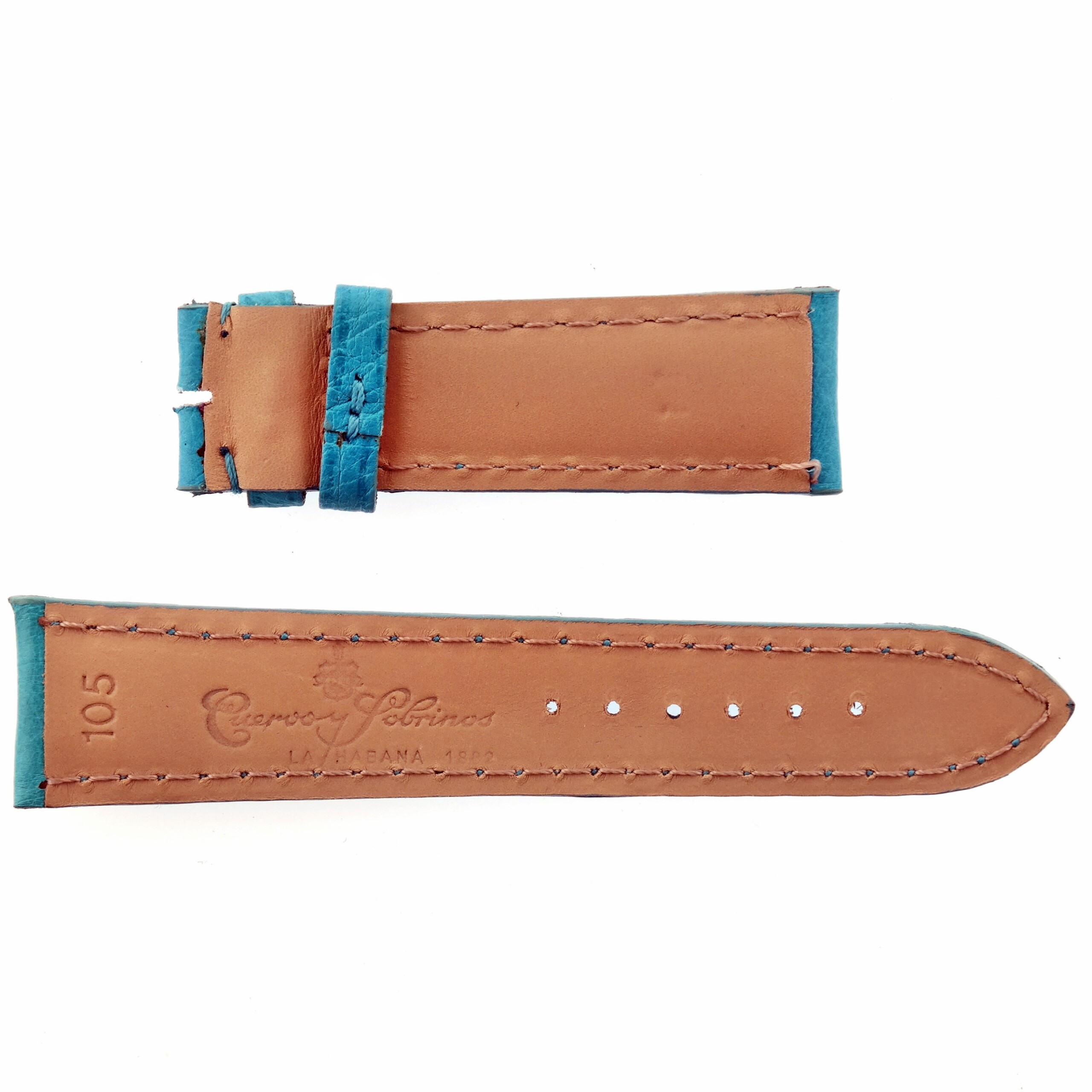 CUERVO Y SOBRINOS - Luxury Watch Strap - 20/18 - 105/65 - Ostrich Leather