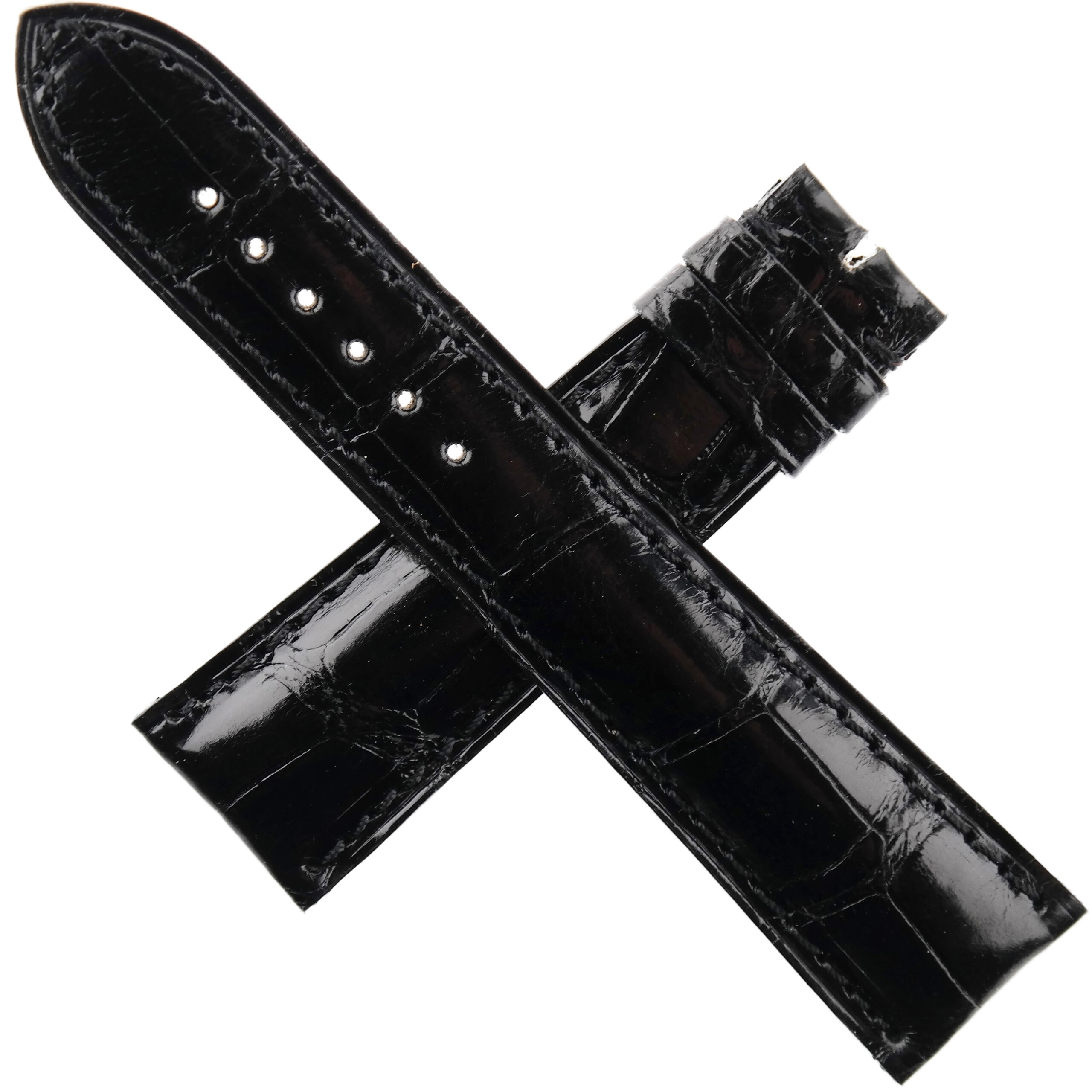 CUERVO Y SOBRINOS - Luxury Watch Strap - 22/18 - 120/75 - Lacquered Leather