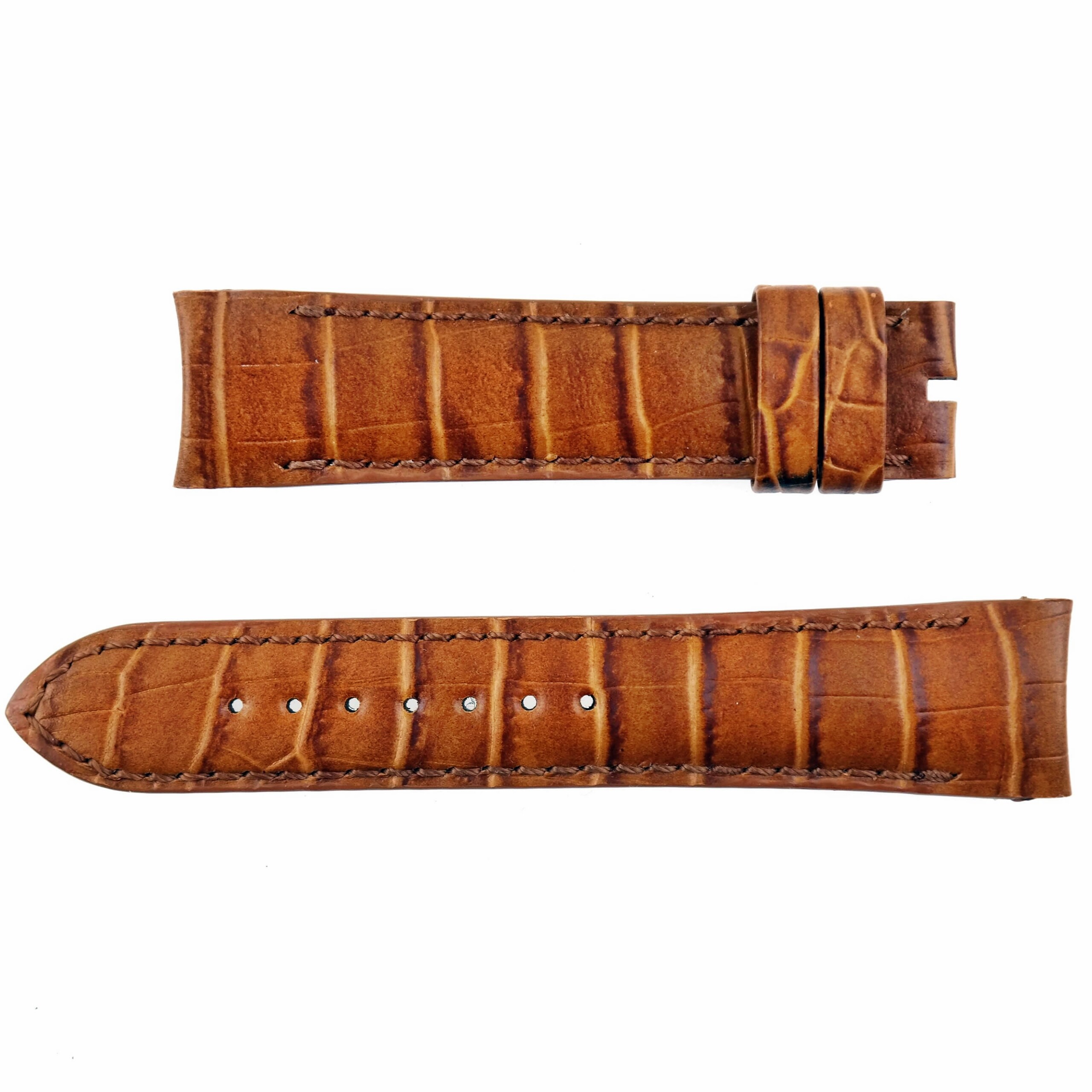 DANIEL ROTH - Luxury Watch Strap - 20 mm - Genuine Leather - Brown