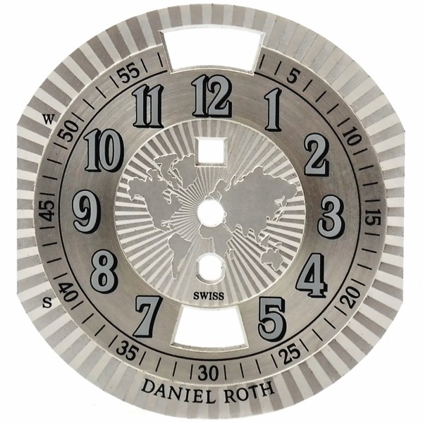 DANIEL ROTH - Metropolitan GMT 857.X.10 (Silver-Guilloche) Watch Dial