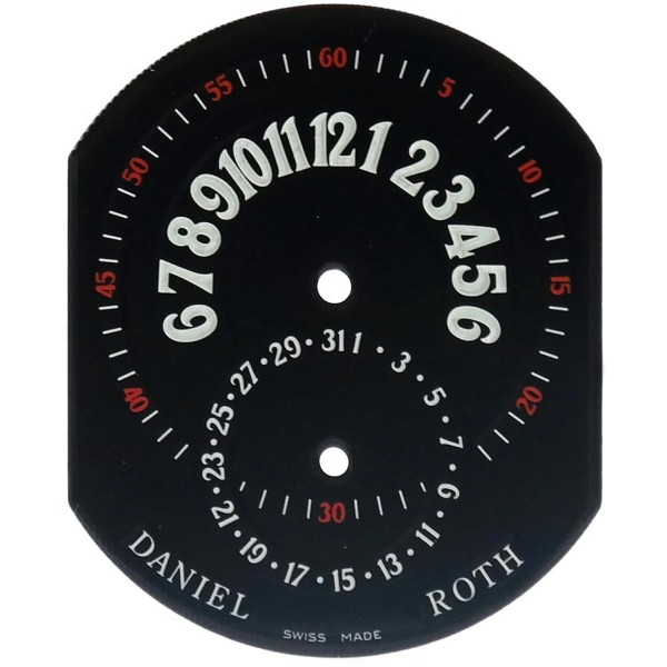 DANIEL ROTH - Premier Retrograde 807.L.10 (Black) Watch Dial