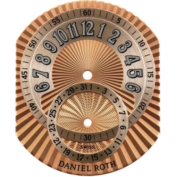DANIEL ROTH - Premier Retrograde 807.L.10 (Bronze-Guilloche) Watch Dial
