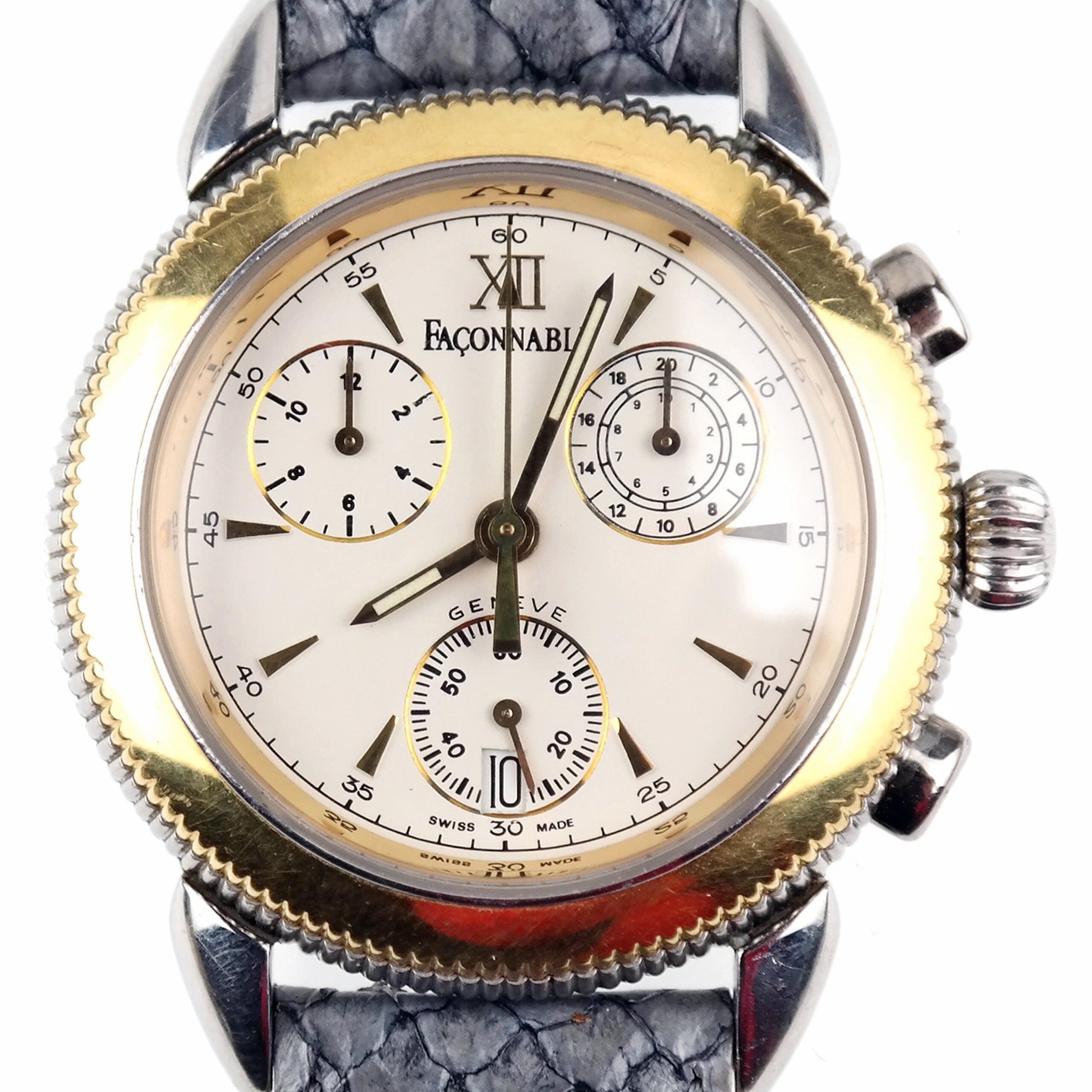 FACONNABLE - Geneve -  Swiss Made 251-262 Chronograph Split-Timer Watch