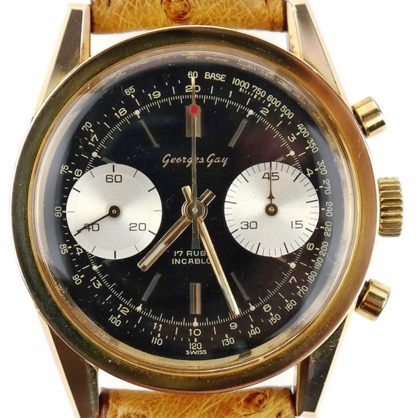 GEORGES GAY- Vintage Swiss Made Mechanical Chronograph Watch