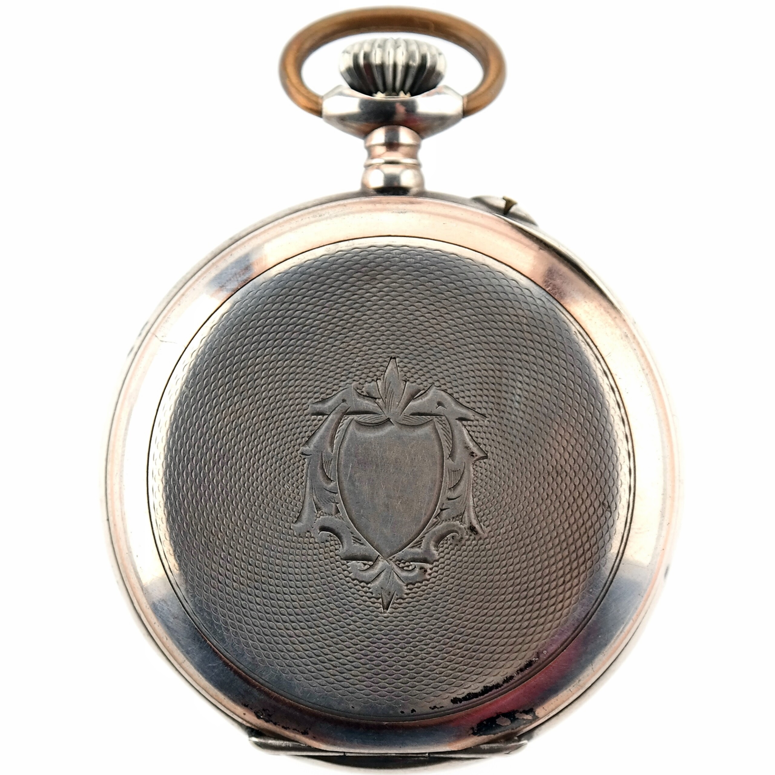 HEBDOMAS 8 Days Vintage Pocket Silver Watch