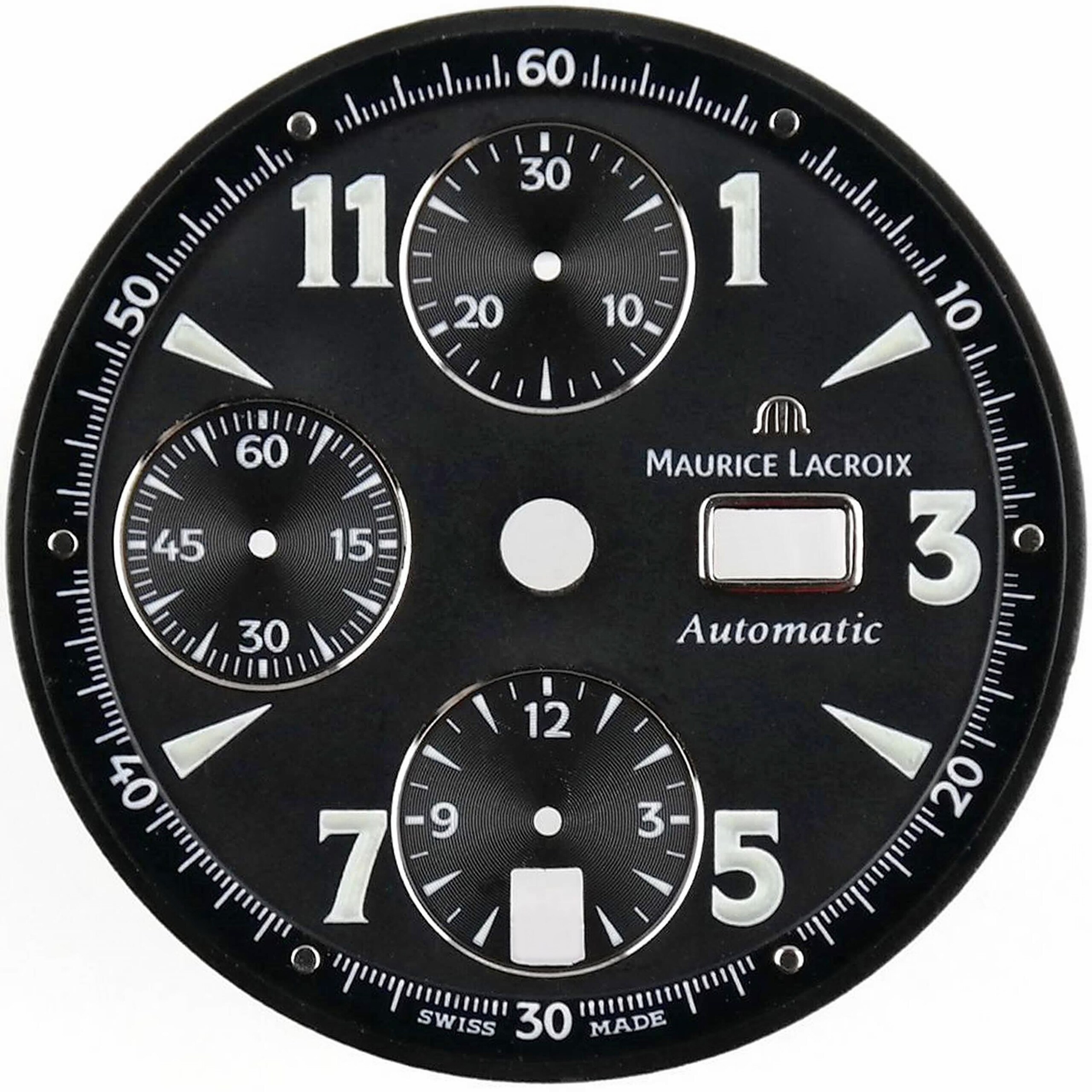 MAURICE LACROIX - Croneo MP6318 - Automatic Chronograph Watch Dial - Black