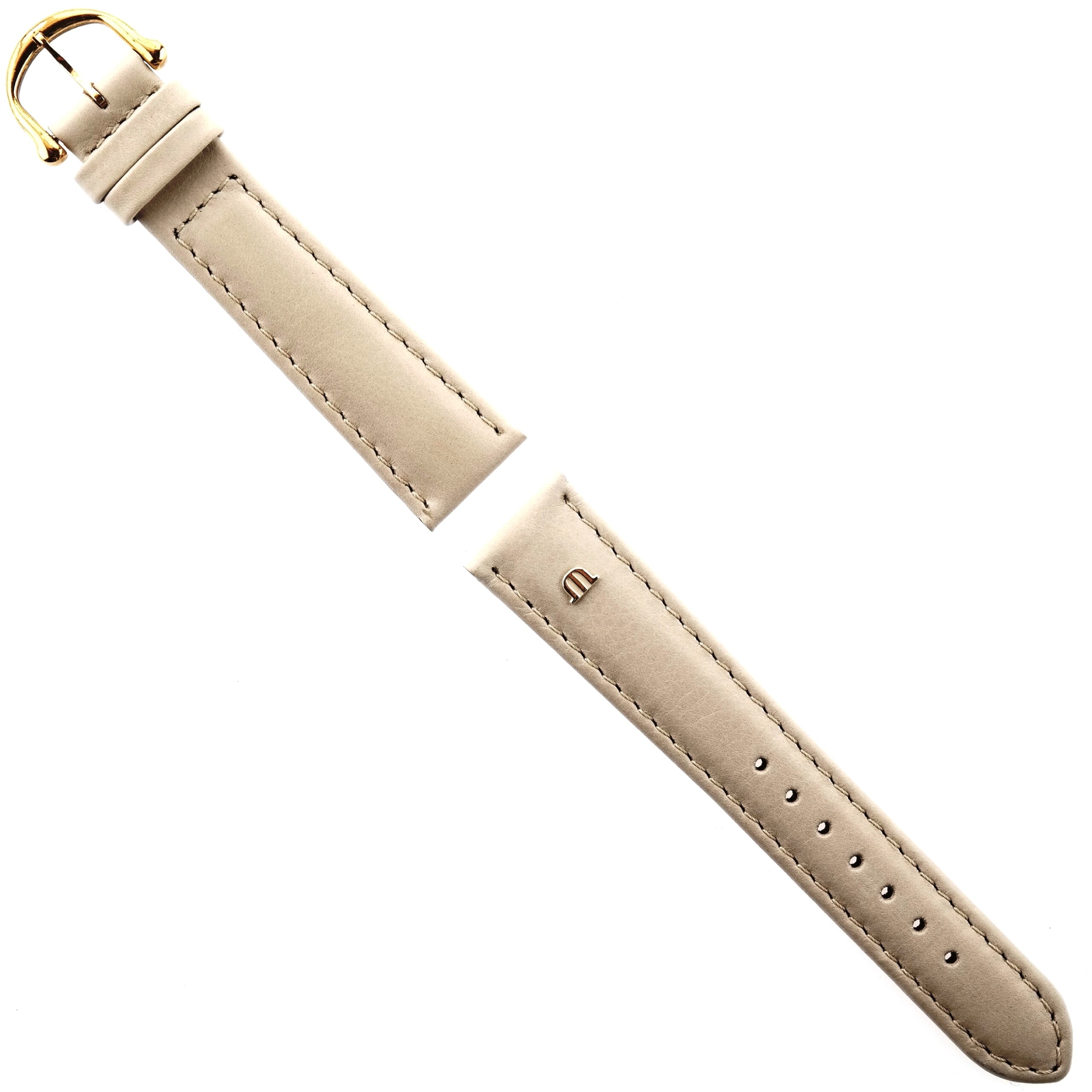MAURICE LACROIX - Leather Watch Strap - 19/16 75/110 - Swiss Made - Beige