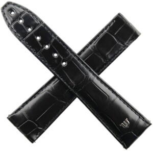 MAURICE LACROIX - Luxury Watch Strap - 21/18 90/110 - Swiss Made - Black Gator