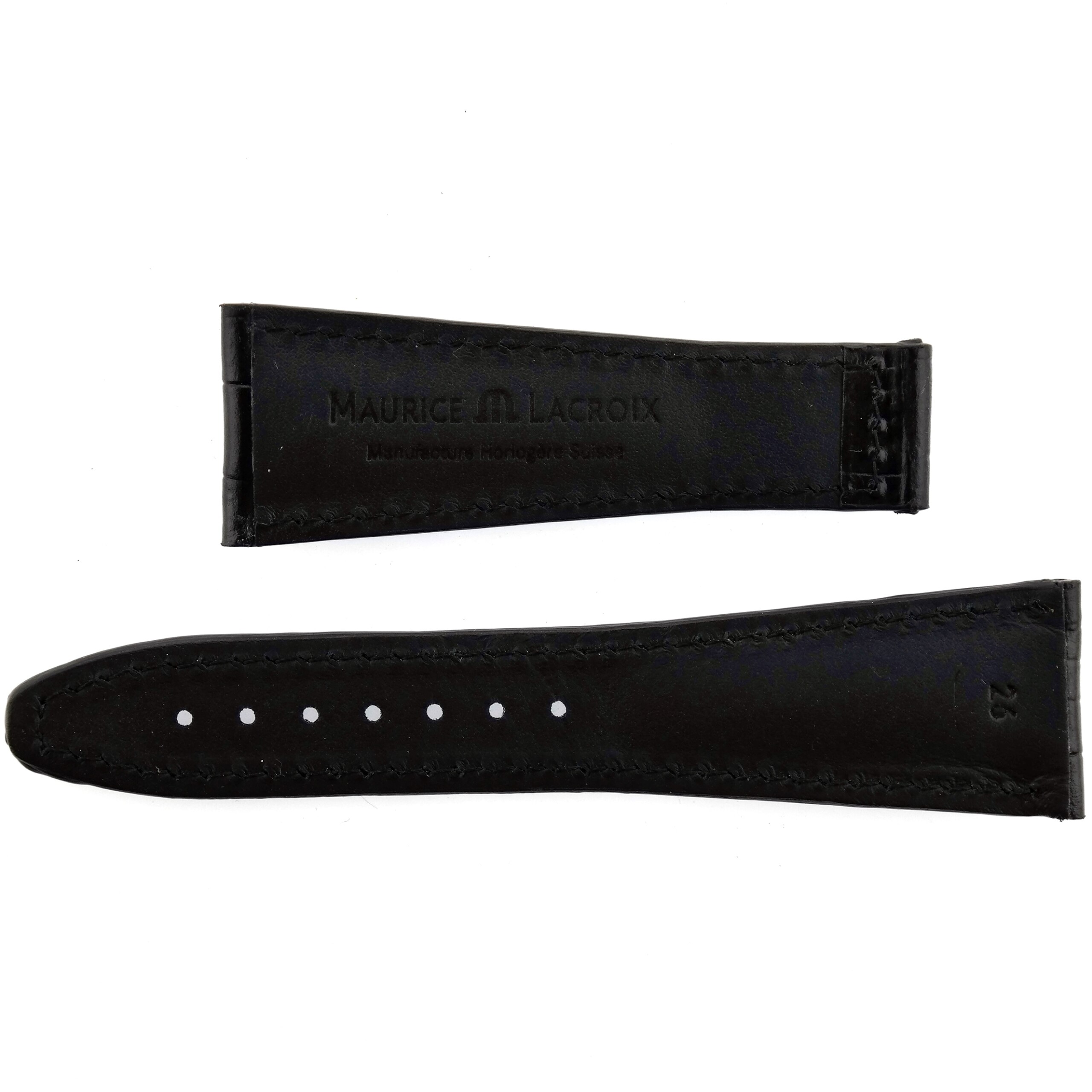 MAURICE LACROIX - Pontos - Leather Watch Strap - 26/18 75/115 - Black