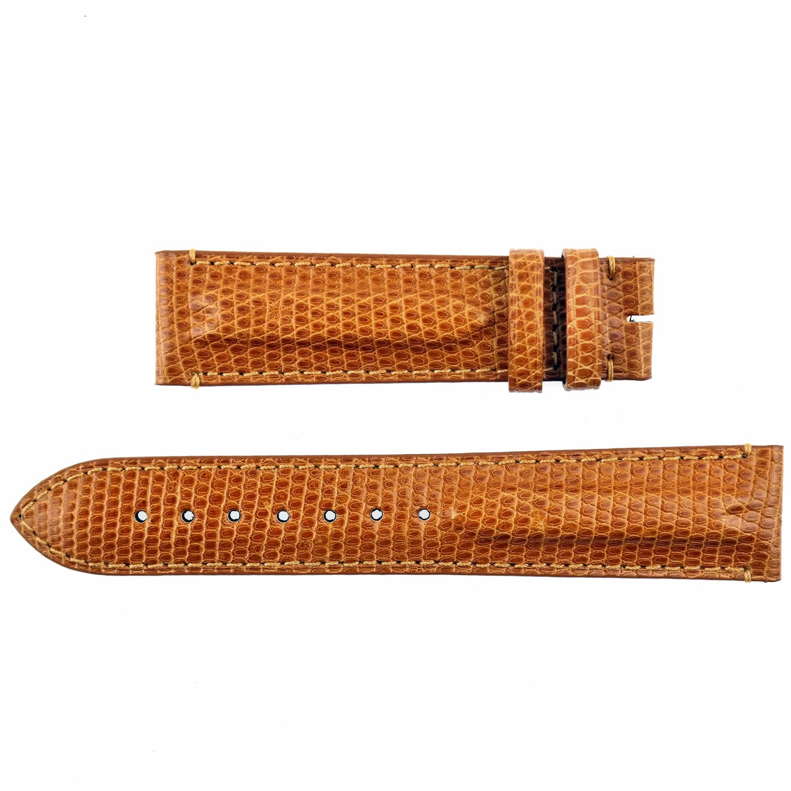 RODOLPHE - Luxury Watch Strap - 20 mm - Genuine Lizard - Swiss Made - Brown