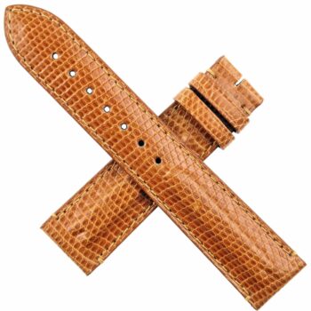RODOLPHE - Luxury Watch Strap - 20 mm - Genuine Lizard - Swiss Made - Brown