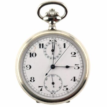 Single Pusher Column Wheel Chronograph Vintage Pocket Watch