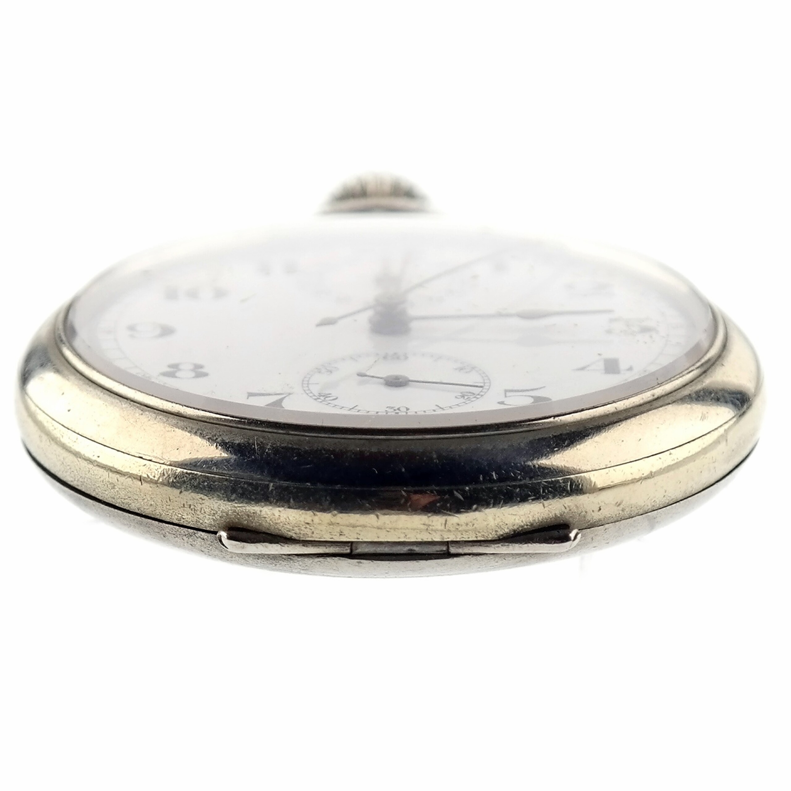 Single Pusher Column Wheel Chronograph Vintage Pocket Watch